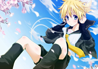 Blonde boy yellow tie cherry - cedric seaut keos masons free wallpaper