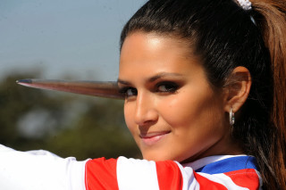 Woman knife hair ponytail red - eva gonzalès free wallpaper