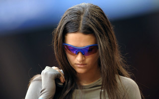Woman sunglasses glove ear wrist - eva gonzalès free wallpaper