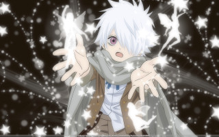 White hair scarf black background 2 - abidin dino free wallpaper