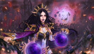 Woman costume purple ball sword - a woman in a costume holding free wallpaper