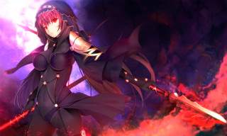 Woman sword dress red smoke - red smoke free wallpaper