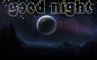 Space scene good night planet - good free wallpaper