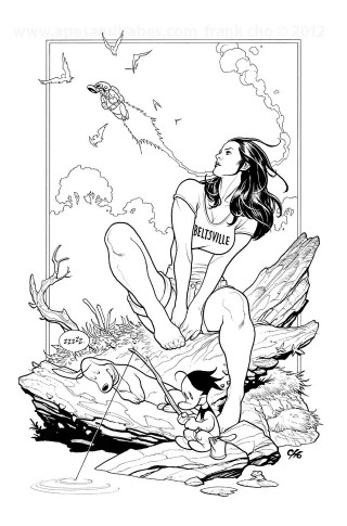 Girl sitting log bird flying - a girl free wallpaper