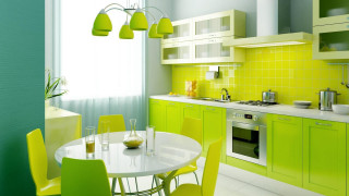 Kitchen table chairs stove oven 2 - free architecture wallpaper