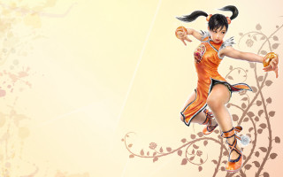 Woman costume dancing floral background 2 - game art free wallpaper