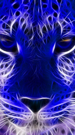 Blue white tiger glowing eyes - alison kinnaird free wallpaper