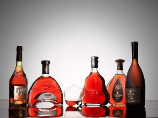 Wine bottles still life gradient - a group of bottles free wallpaper
