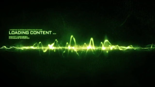 Green light sound wave loading - dan content free wallpaper