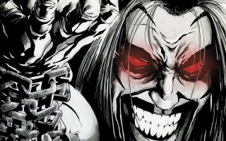 Creepy clown red eyes chains - chain free wallpaper
