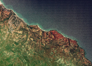 Satellite image large body water - cagnaccio di san pietro free wallpaper