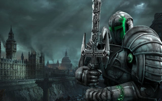 Man armor sword castle dark - a man in armor holding free wallpaper