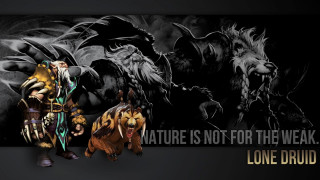 Bearded man dog sword demon - brom free wallpaper