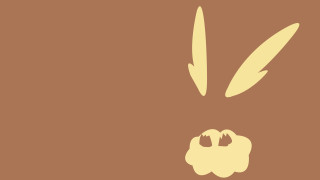 Rabbit long tail face tail - a brown background free wallpaper