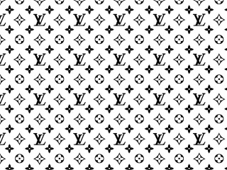 Black white louis vuitton pattern 2 - a silk screen free wallpaper