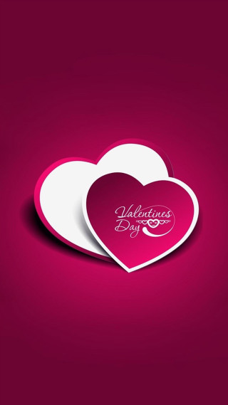Hearts happy valentines pink border - a happy valentines day free wallpaper