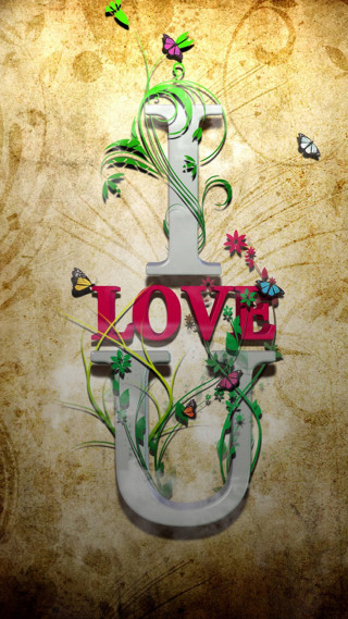 Love sign flowers butterflies grungy - grungy free wallpaper