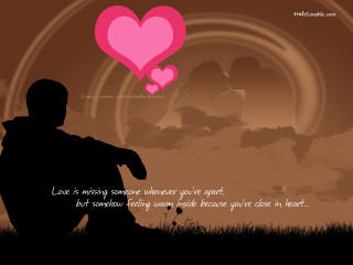 Man field heart balloon quote - a man free wallpaper