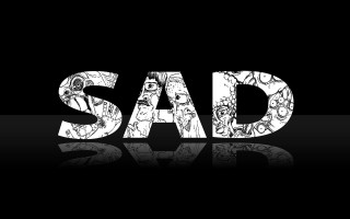 Sad black white floral pattern - floral free wallpaper