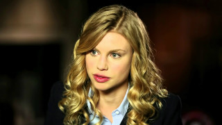 Woman blonde blue shirt black - a blue shirt free wallpaper for desktop