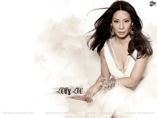 Woman white dress clouds wind - ground free wallpaper