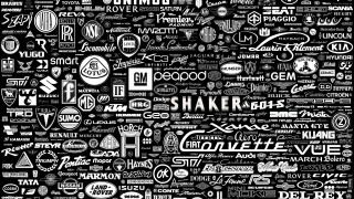 Logos pattern black white variety - similar free wallpaper