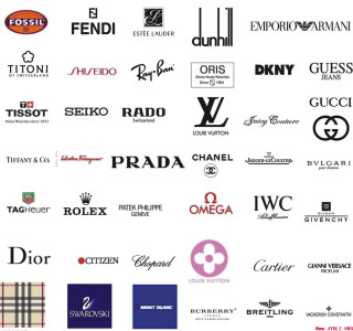 Logos collection display variety brands - international typographic style free wallpaper