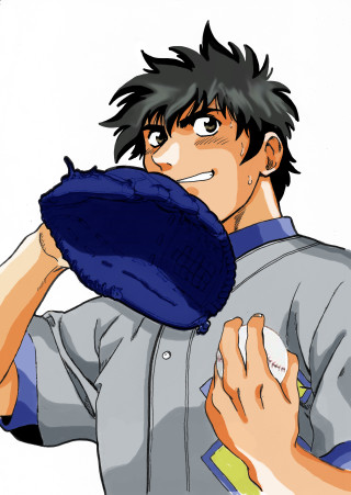 Man holding baseball glove smiling - a smile free wallpaper