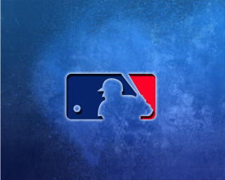 Baseball player blue background logo - a baseball player free wallpaper