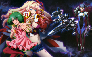 Anime characters space background stars 3 - a group of anime characters free wallpaper