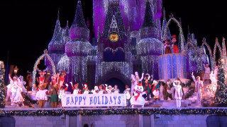 Castle night holiday lights group - happy free wallpaper
