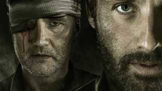 Two men blindfolded serious expression - their face free wallpaper