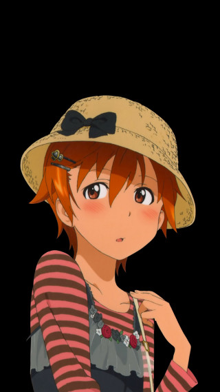 Girl hat purse striped shirt - striped free wallpaper