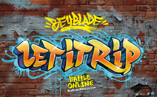 Brick wall graffiti detroit blue - graffiti paint free wallpaper