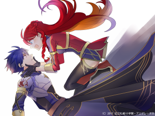 Woman red hair man blue - blue hair free wallpaper for desktop