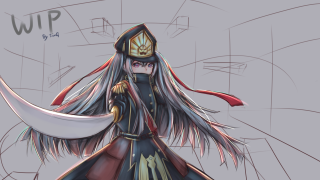 Woman costume long hair sword 2 - a costume free wallpaper