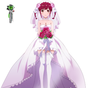 Woman wedding dress bouquet flowers 3 - concept art free wallpaper