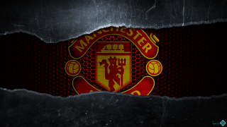 Torn paper man united logo - madhouse free wallpaper