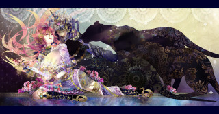Woman bear cat tabletop mirror - art station free wallpaper