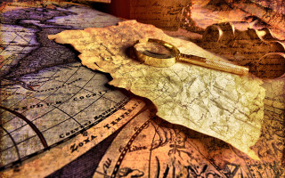 Map gold key compass navigation - a compass free wallpaper