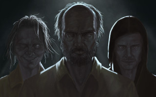 Group people dark room light - madhouse free wallpaper