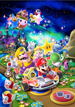 Mario friends rainbow stars clouds - chris labrooy free wallpaper