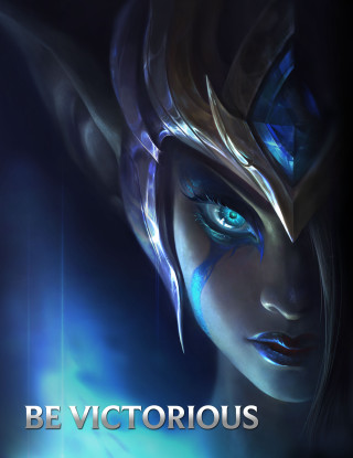 Woman blue eyes glowing face - epsylon point free wallpaper