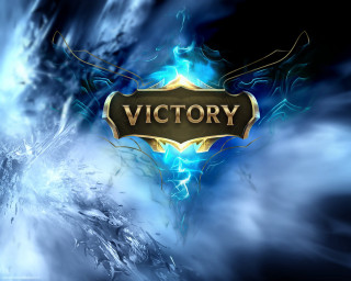 Blue gold victory sign background - a gold free wallpaper