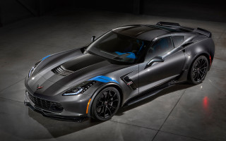 Silver sports car blue stripe - a blue stripe free wallpaper