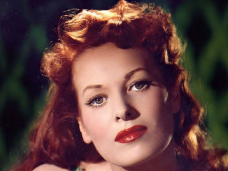 Redhair greendress closedeyes redlips precisionism - a red lip free wallpaper