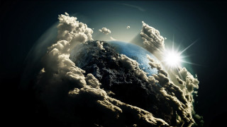 Earth clouds sky sun shining - a picture of the earth free wallpaper