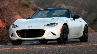 White sports car driving road 5 - a person in the driver seat free wallpaper