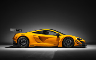 Yellow sports car dark room 21 - a spotlight free wallpaper