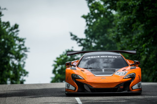 Orange sports car driving road 5 - nice free wallpaper